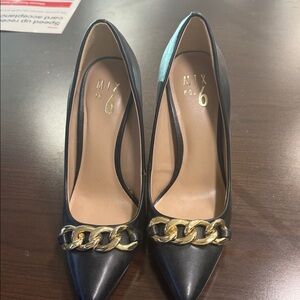 Mix No. 6 Women's Heels with Gold Chain Accent
